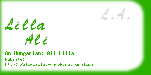 lilla ali business card